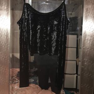 Velvet crop top